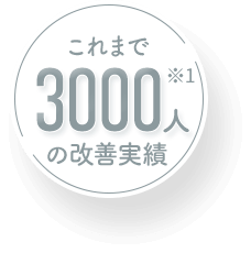 これまで3000人の改善実績